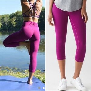 Lululemon Align Crop Raspberry Pink Fuschia 19”